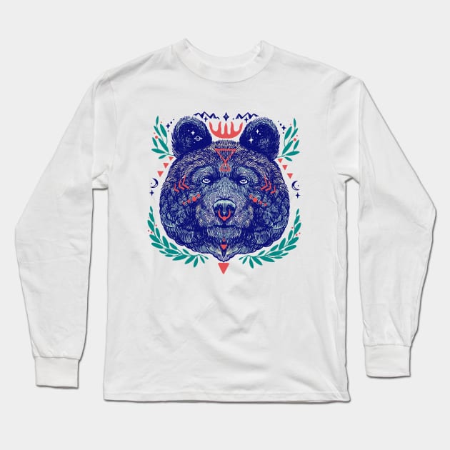 Bear animal spirit Long Sleeve T-Shirt by Paolavk